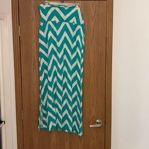 Xl Vanity chevron maxi skirt